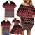 Maori Niho Taniwha Te Wheiao Family Matching Off Shoulder Short Dress and Hawaiian Shirt Terracotta - Polynesian Pride