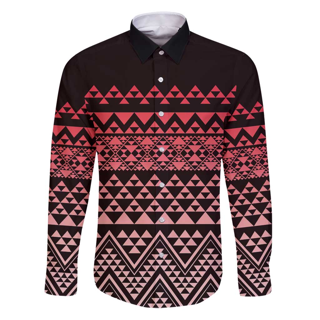 Maori Niho Taniwha Te Wheiao Family Matching Puletasi and Hawaiian Shirt Terracotta - Polynesian Pride