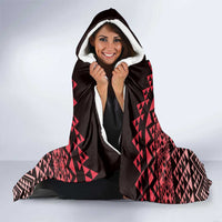 Maori Niho Taniwha Te Wheiao Hooded Blanket Terracotta - Polynesian Pride