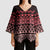Maori Niho Taniwha Te Wheiao Kimono Sleeve Blouse Terracotta - Polynesian Pride