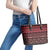 Maori Niho Taniwha Te Wheiao Leather Tote Bag Terracotta - Polynesian Pride
