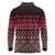 Maori Niho Taniwha Te Wheiao Long Sleeve Polo Shirt Terracotta - Polynesian Pride