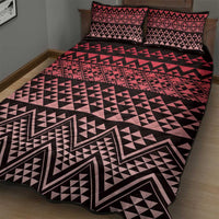 Maori Niho Taniwha Te Wheiao Quilt Bed Set Terracotta - Polynesian Pride
