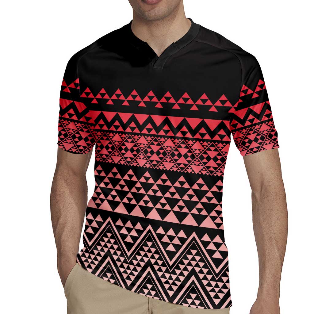 Maori Niho Taniwha Te Wheiao Rugby Jersey Terracotta - Polynesian Pride