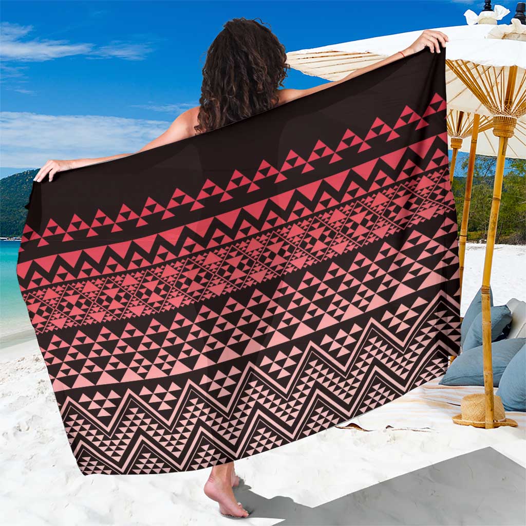 Maori Niho Taniwha Te Wheiao Sarong Terracotta - Polynesian Pride