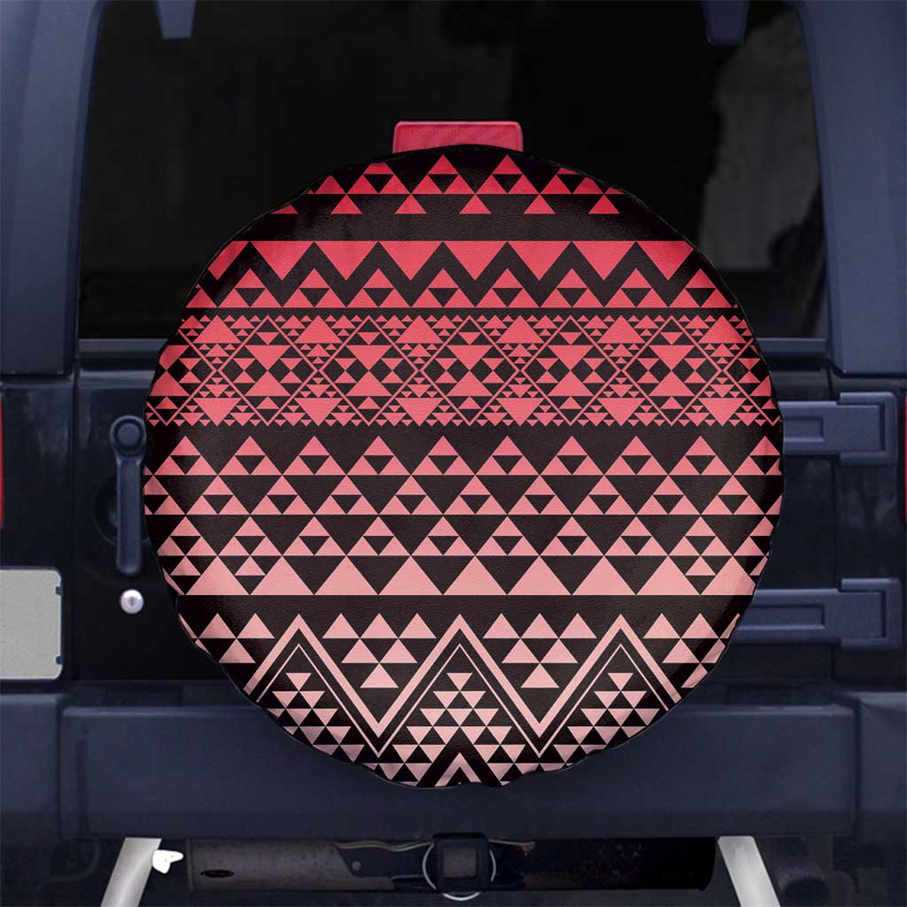 Maori Niho Taniwha Te Wheiao Spare Tire Cover Terracotta LT7 No hole Terracotta - Polynesian Pride