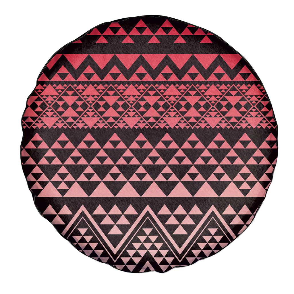 Maori Niho Taniwha Te Wheiao Spare Tire Cover Terracotta LT7 - Polynesian Pride