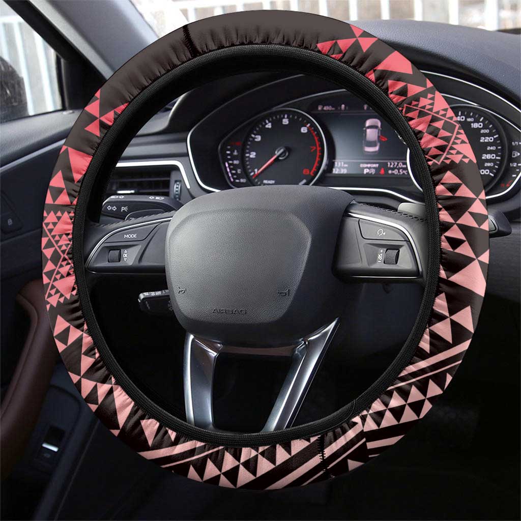 Maori Niho Taniwha Te Wheiao Steering Wheel Cover Terracotta LT7 - Polynesian Pride