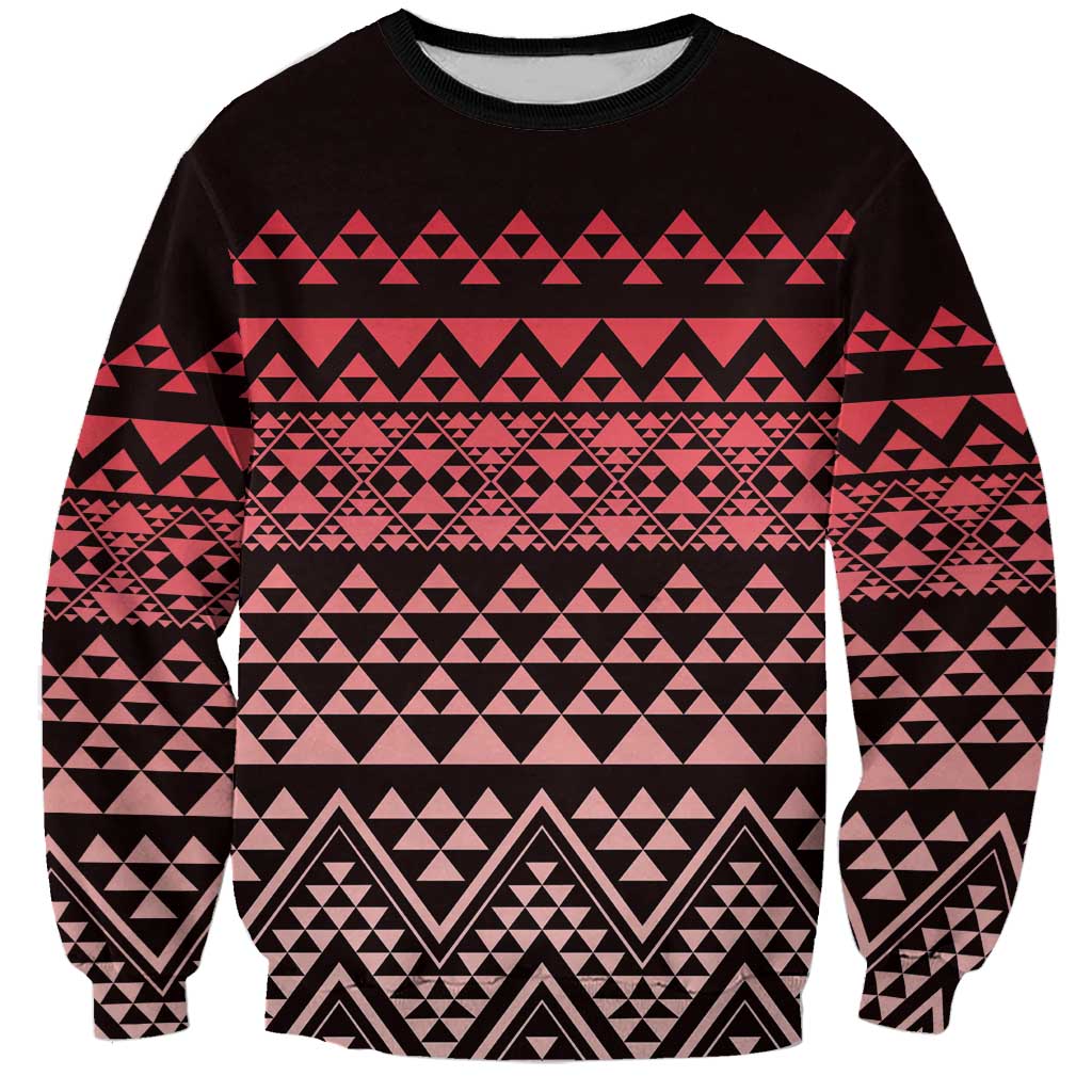 Maori Niho Taniwha Te Wheiao Sweatshirt Terracotta - Polynesian Pride