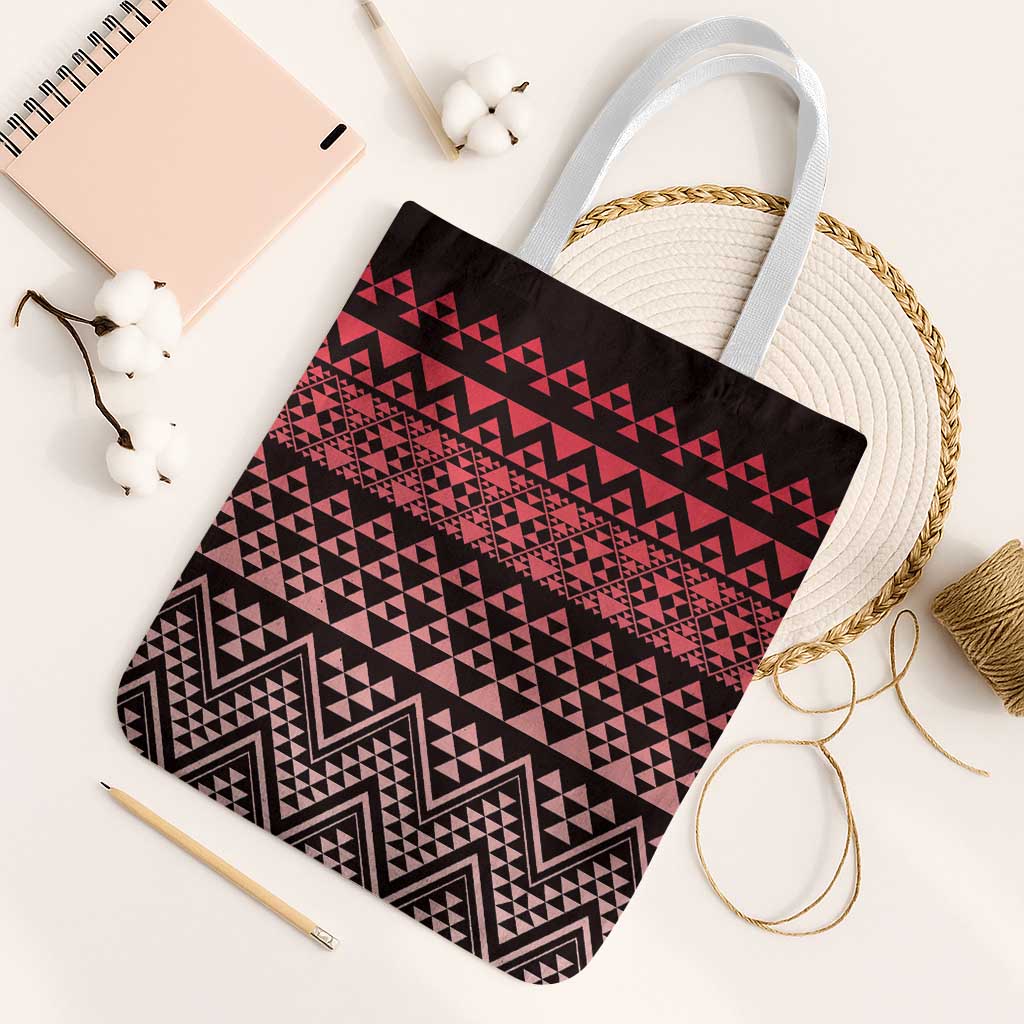 Maori Niho Taniwha Te Wheiao Tote Bag Terracotta - Polynesian Pride