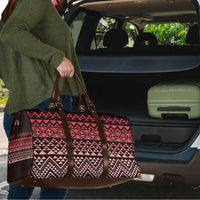 Maori Niho Taniwha Te Wheiao Travel Bag Terracotta - Polynesian Pride