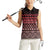 Maori Niho Taniwha Te Wheiao Women Sleeveless Polo Shirt Terracotta - Polynesian Pride