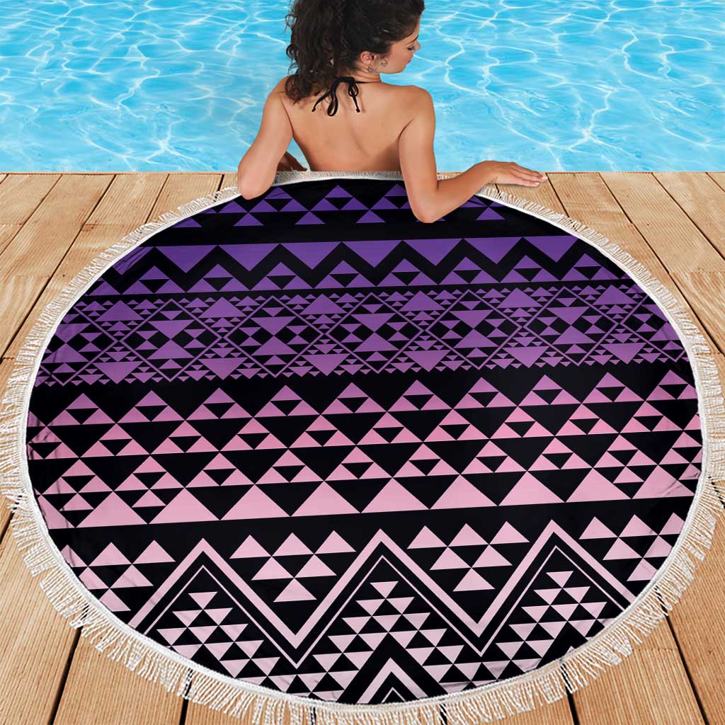 Maori Niho Taniwha Te Wheiao Beach Blanket Waiporoporo - Polynesian Pride