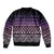 Maori Niho Taniwha Te Wheiao Bomber Jacket Waiporoporo - Polynesian Pride