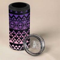 Maori Niho Taniwha Te Wheiao 4 in 1 Can Cooler Tumbler Waiporoporo - Polynesian Pride