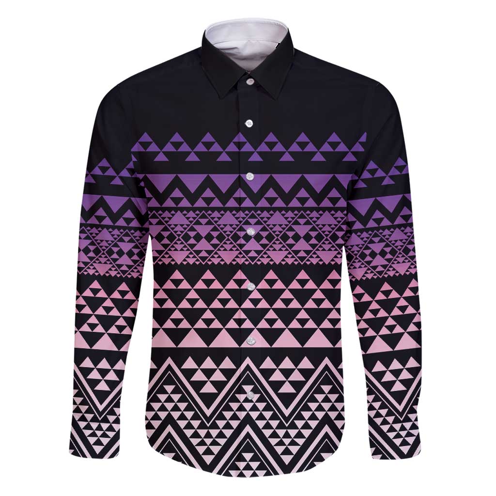 Maori Niho Taniwha Te Wheiao Family Matching Puletasi and Hawaiian Shirt Waiporoporo - Polynesian Pride