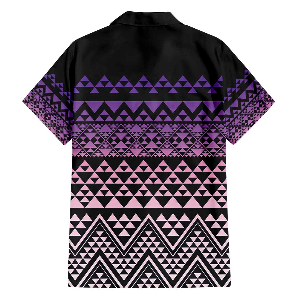 Maori Niho Taniwha Te Wheiao Family Matching Summer Maxi Dress and Hawaiian Shirt Waiporoporo - Polynesian Pride