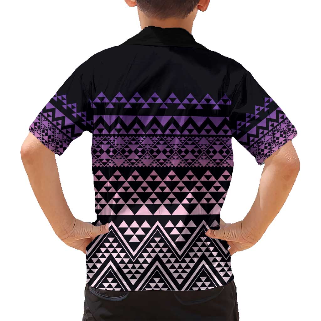 Maori Niho Taniwha Te Wheiao Kid Hawaiian Shirt Waiporoporo LT7 - Polynesian Pride