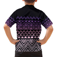 Maori Niho Taniwha Te Wheiao Kid Hawaiian Shirt Waiporoporo LT7 - Polynesian Pride
