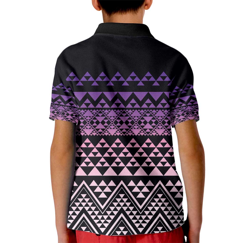 Maori Niho Taniwha Te Wheiao Kid Polo Shirt Waiporoporo LT7 - Polynesian Pride