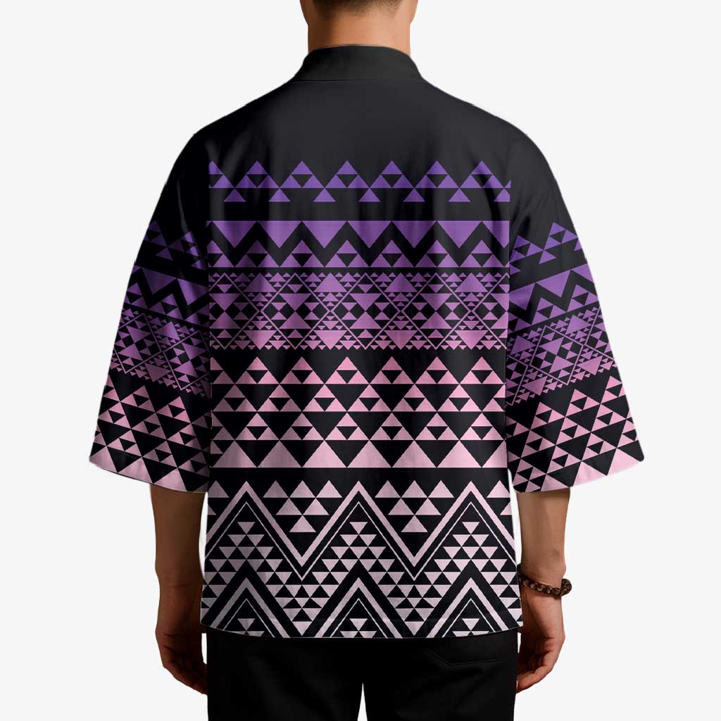 Maori Niho Taniwha Te Wheiao Kimono Waiporoporo - Polynesian Pride