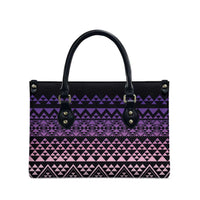 Maori Niho Taniwha Te Wheiao Leather Bag Waiporoporo - Polynesian Pride