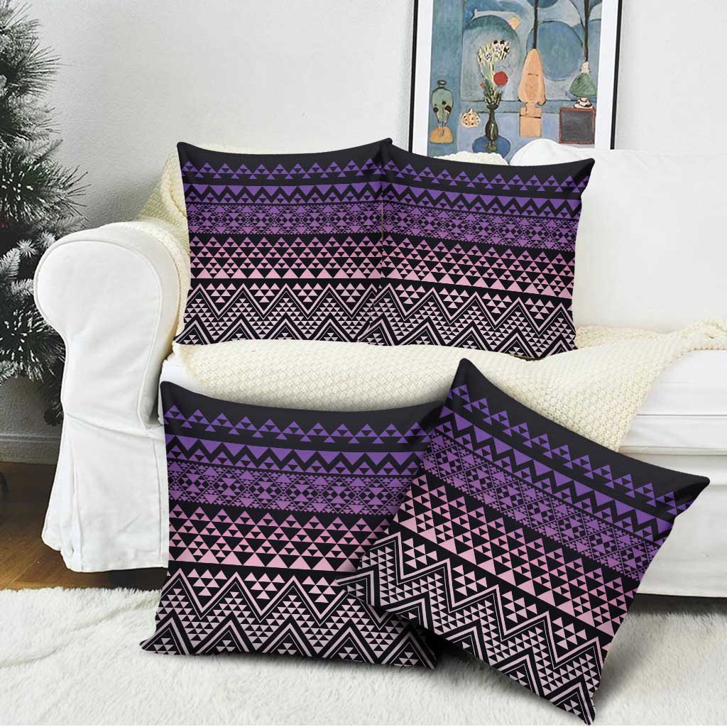 Maori Niho Taniwha Te Wheiao Pillow Cover Waiporoporo - Polynesian Pride