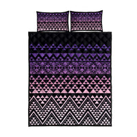 Maori Niho Taniwha Te Wheiao Quilt Bed Set Waiporoporo - Polynesian Pride