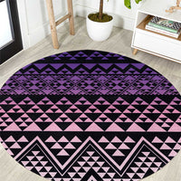 Maori Niho Taniwha Te Wheiao Round Carpet Waiporoporo LT7 Purple - Polynesian Pride