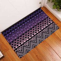 Maori Niho Taniwha Te Wheiao Rubber Doormat Waiporoporo - Polynesian Pride