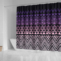 Maori Niho Taniwha Te Wheiao Shower Curtain Waiporoporo LT7 - Polynesian Pride