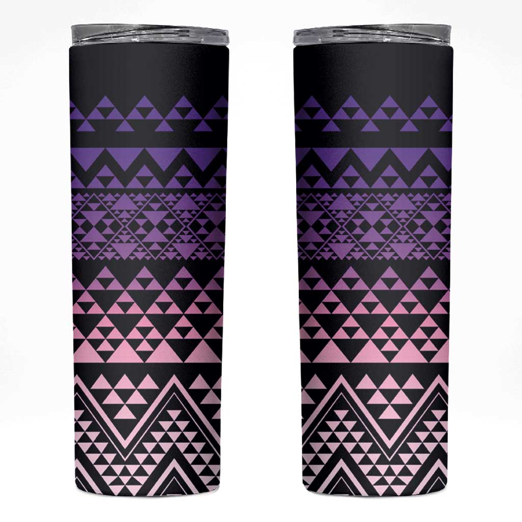 Maori Niho Taniwha Te Wheiao Skinny Tumbler Waiporoporo - Polynesian Pride