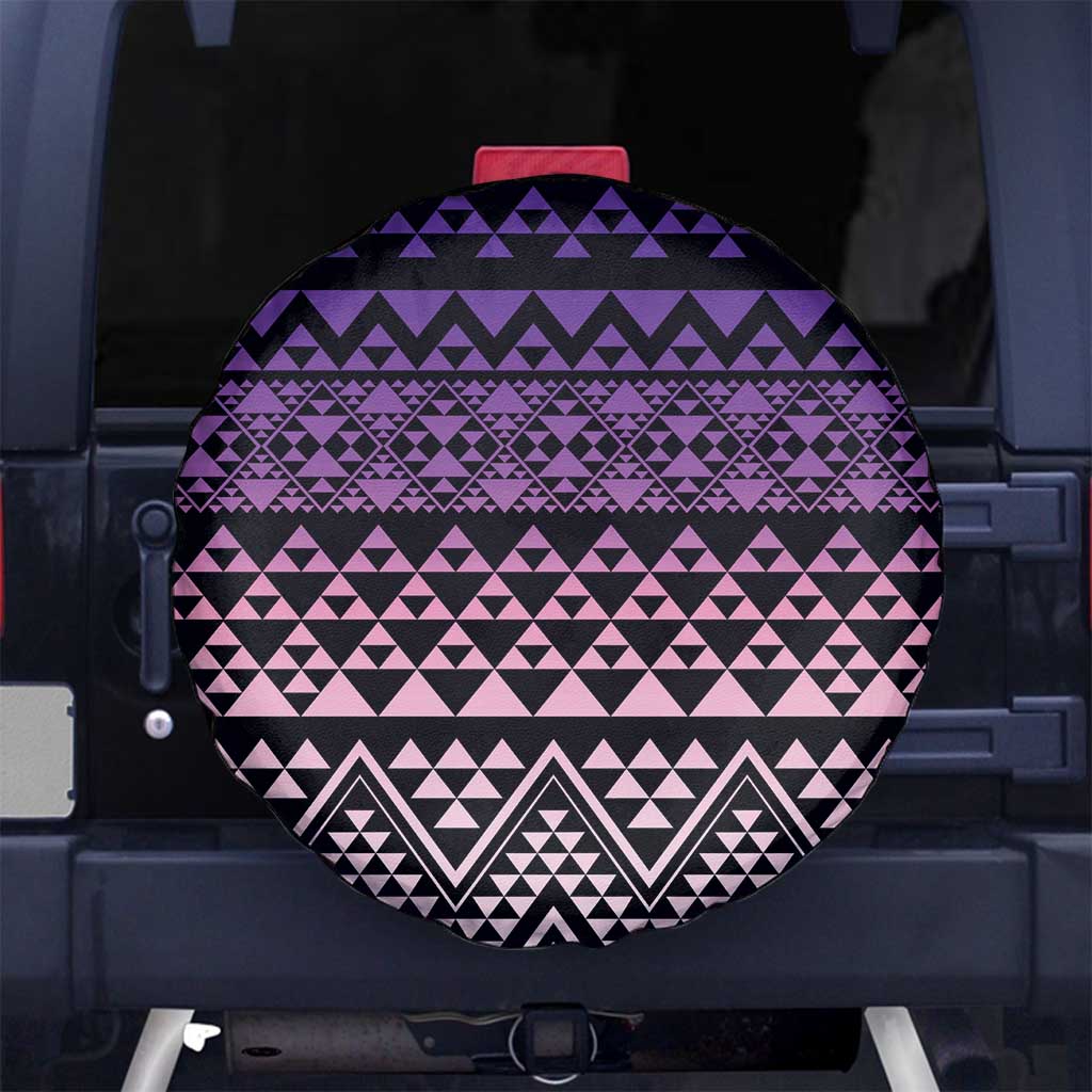 Maori Niho Taniwha Te Wheiao Spare Tire Cover Waiporoporo LT7 No hole Purple - Polynesian Pride