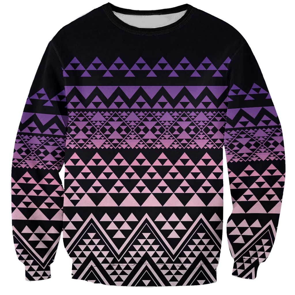 Maori Niho Taniwha Te Wheiao Sweatshirt Waiporoporo - Polynesian Pride