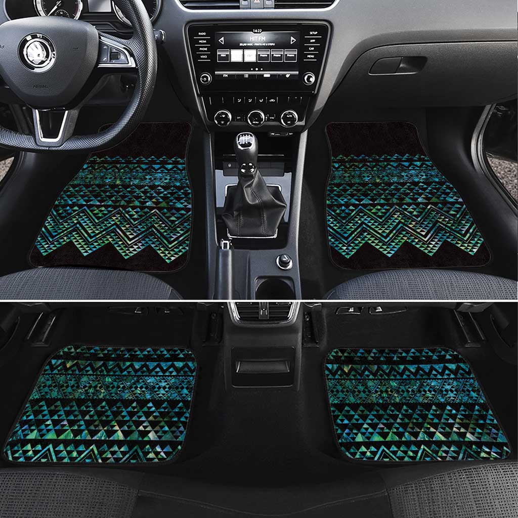 Maori Niho Taniwha Te Wheiao Car Mats Paua Shell - Polynesian Pride