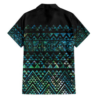 Maori Niho Taniwha Te Wheiao Family Matching Off The Shoulder Long Sleeve Dress and Hawaiian Shirt Paua Shell - Polynesian Pride