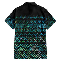 Maori Niho Taniwha Te Wheiao Family Matching Short Sleeve Bodycon Dress and Hawaiian Shirt Paua Shell - Polynesian Pride