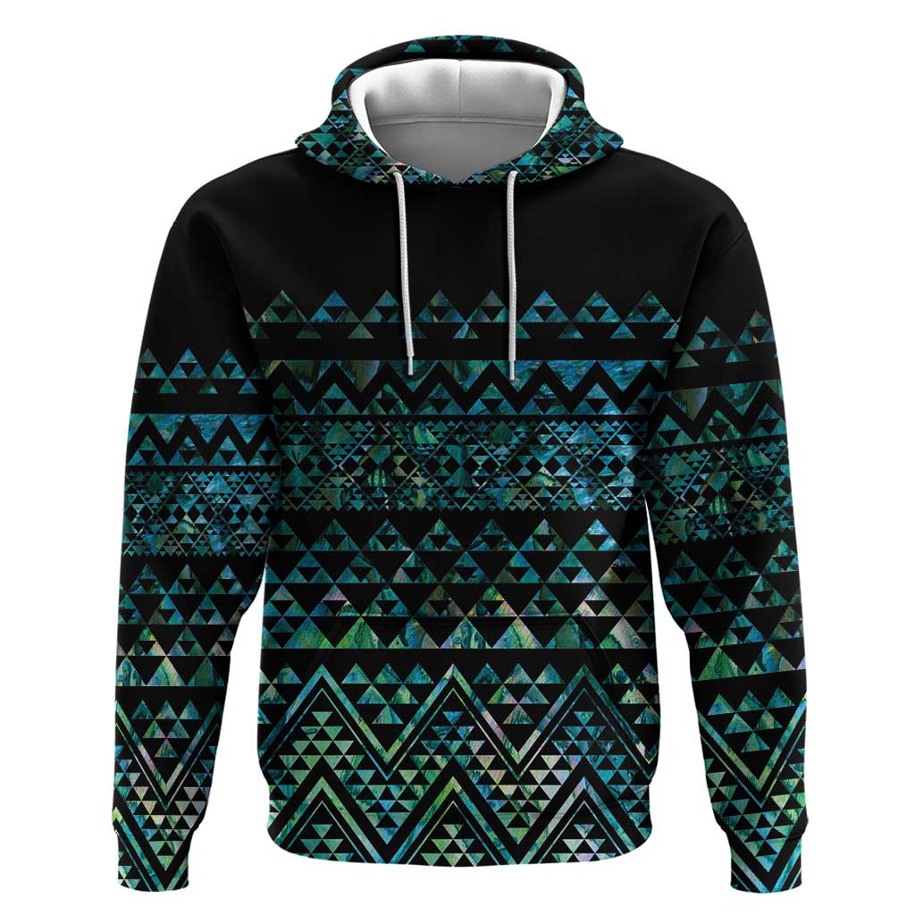 Maori Niho Taniwha Te Wheiao Hoodie Paua Shell - Polynesian Pride