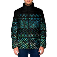 Maori Niho Taniwha Te Wheiao Padded Jacket Paua Shell - Polynesian Pride