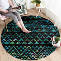 Maori Niho Taniwha Te Wheiao Round Carpet Paua Shell LT7 - Polynesian Pride