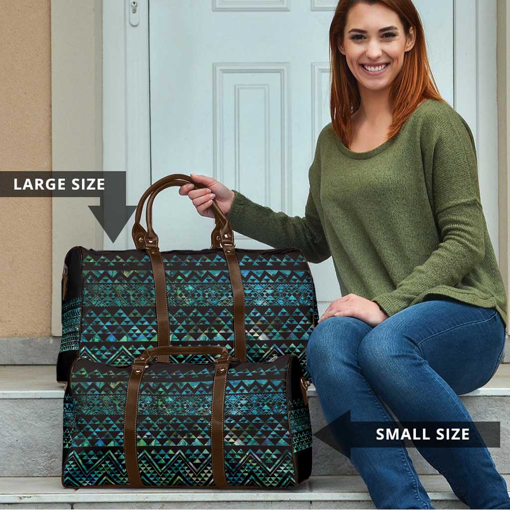 Maori Niho Taniwha Te Wheiao Travel Bag Paua Shell - Polynesian Pride