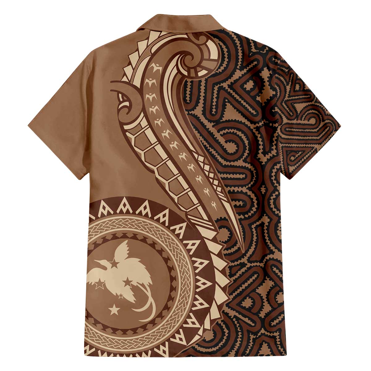 Papua New Guinea Oro Tapa Motif Family Matching Off The Shoulder Long Sleeve Dress and Hawaiian Shirt Classic