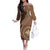 Papua New Guinea Oro Tapa Motif Family Matching Off The Shoulder Long Sleeve Dress and Hawaiian Shirt Classic