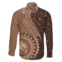 Papua New Guinea Oro Tapa Motif Family Matching Short Sleeve Bodycon Dress and Hawaiian Shirt Classic LT7 - Polynesian Pride