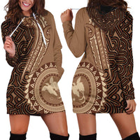 Papua New Guinea Oro Tapa Motif Hoodie Dress Classic LT7 - Polynesian Pride