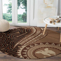 Papua New Guinea Oro Tapa Motif Round Carpet Classic