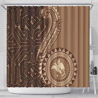 Papua New Guinea Oro Tapa Motif Shower Curtain Classic LT7 - Polynesian Pride