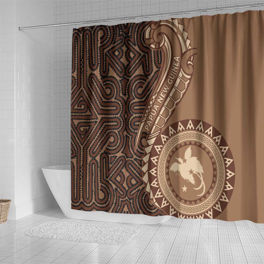 Papua New Guinea Oro Tapa Motif Shower Curtain Classic LT7 - Polynesian Pride