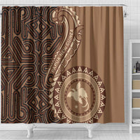 Papua New Guinea Oro Tapa Motif Shower Curtain Classic LT7 - Polynesian Pride