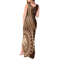 Papua New Guinea Oro Tapa Motif Tank Maxi Dress Classic LT7 - Polynesian Pride
